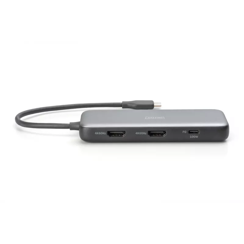 Docking station USB-C Digitus DA-70915 8 portas 100W Power Delivery