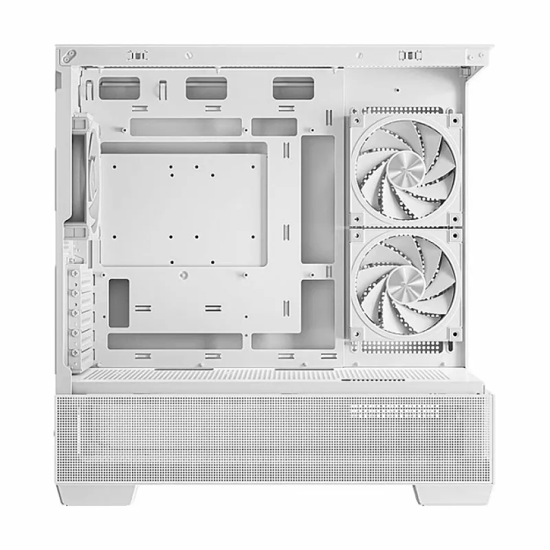 Caixa PC Midi Tower DeepCool CG380 3F WH — branco, 235×437×451 mm, suporta 2,5 polegadas/3,5 polegadas, fonte de alimentação em baixo, 3x ventoinhas 120 mm pré-instaladas
