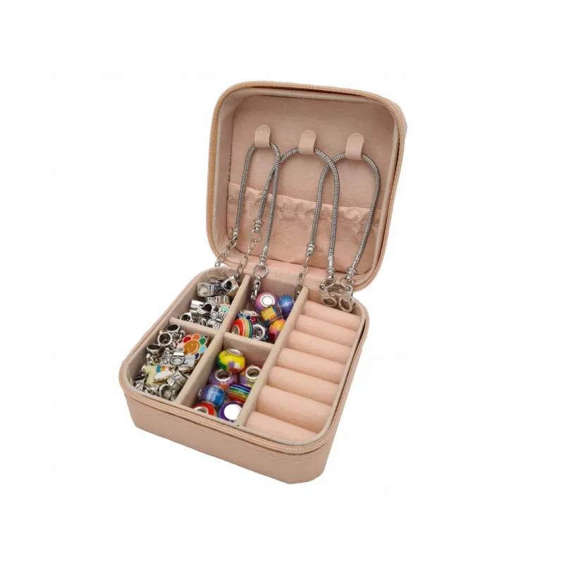 Conjunto de contas e pulseiras Extralink 66 peças com charms e bolsa de armazenamento