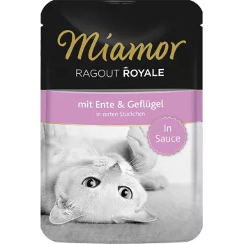 Alimento húmido para gatos Miamor Ragout Royale 74072 pato Adult 100 g, sem soja, saco