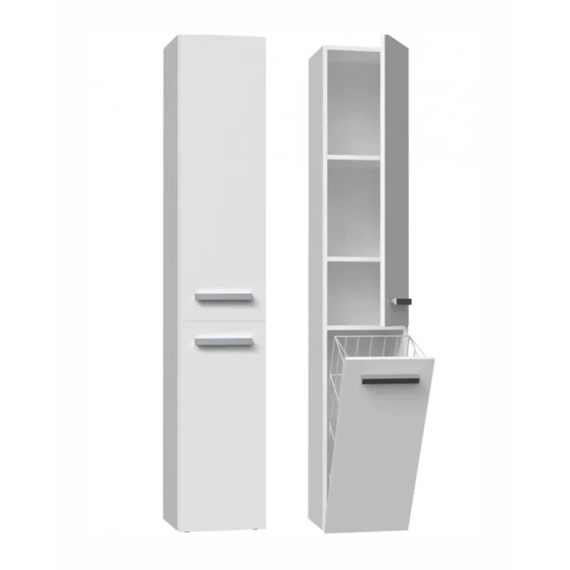 Armário de casa de banho NEL IV 31x30x174 cm, branco mate