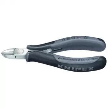 Corta-fios eletrónico Knipex comprimento 115 mm formato 2 bisel sem polimento espelhado.