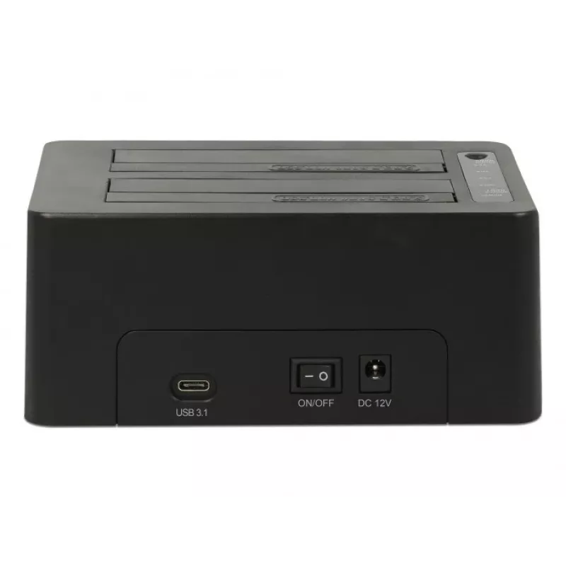 DeLOCK - Docking station para HDD compartimentos: 2 - SATA 6Gb/s - 6 Gbit/s - USB 3.1 (Gen 2) - preto (63957)