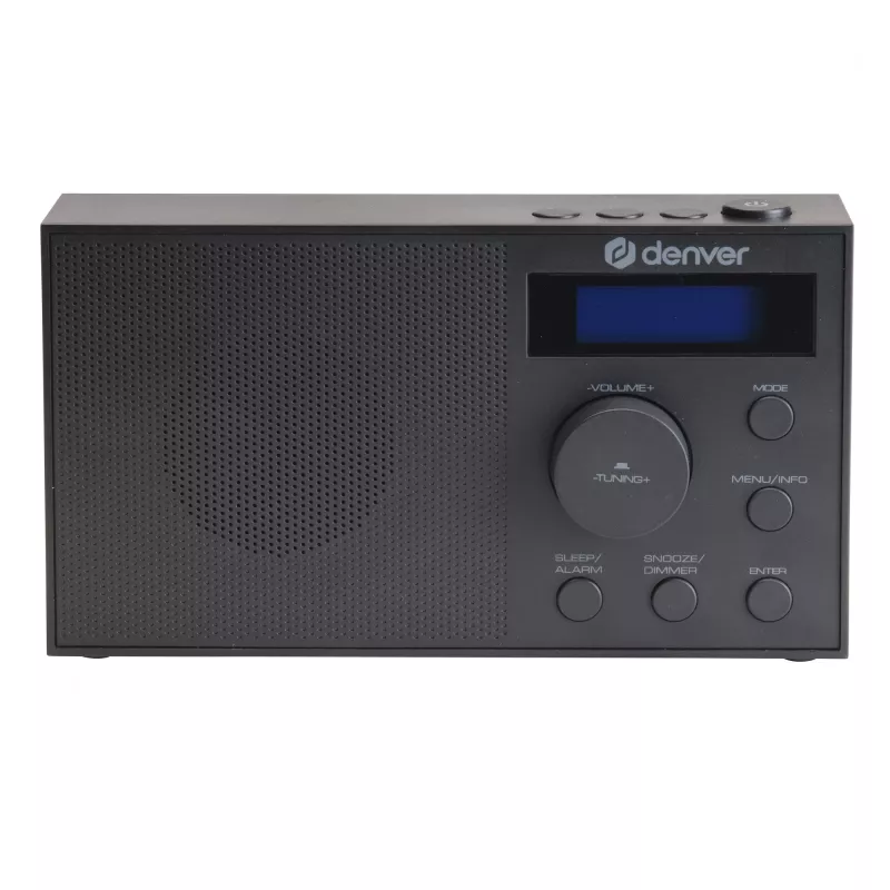 Rádio DENVER DAB-51B — rádio digital DAB+/FM/AM compacto, preto