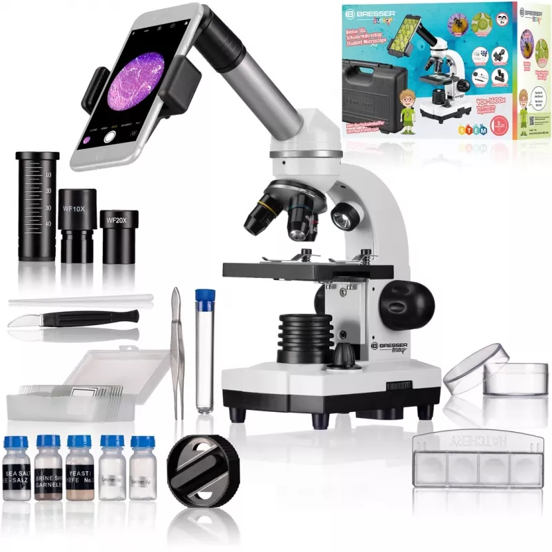 Microscópio ótico Bresser JUNIOR Biolux SEL 1600x 40x a 1600x