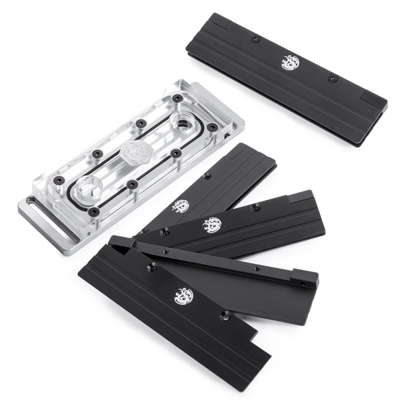 Conjunto de dissipadores RAM BitsPower BP-RAMS44PS-DRGB transparente ARGB, 8 unid.