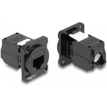 Módulo DeLOCK tipo D RJ45 Cat.6 fêmea para LSA fêmea preto 87816