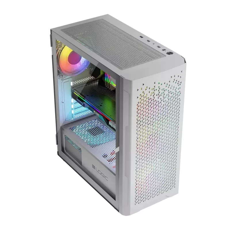 Caixa Logic ARAMIS ARGB MINIDI USB 3.0 branco