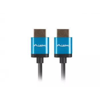 Cabo HDMI LANBERG CA-HDMI-22CU-0018-BK 1,8 m — HDMI Type-A para A, HDMI 2.0, 18 Gbit/s, ARC, banhado a ouro