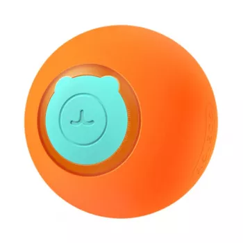 Bola interativa para gatos Rojeco RWJ-12 — design laranja e colorido, brinquedo de rolagem automática