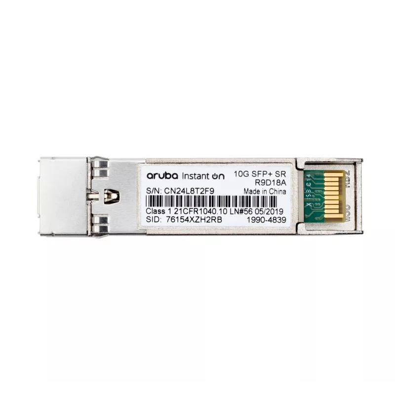 HPE Networking Instant on Transceptor SFP+ LC SR 10G para ligações até 300 metros (R9D18A)