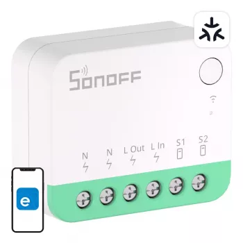 Sonoff MINIR4M Interruptor mini inteligente Wi-Fi Matter (HomeKit, SmartThings, Home Assistant).