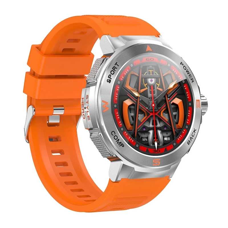 Smartwatch BlitzWolf BW-AT5 laranja com Bluetooth e medidor de frequência cardíaca
