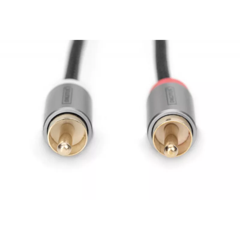 Digitus | Estéreo 3,5 mm para 2RCA Y-splitter, M para M | DB-510330-018-S | 3,5 mm Estéreo | 2x fichas RCA