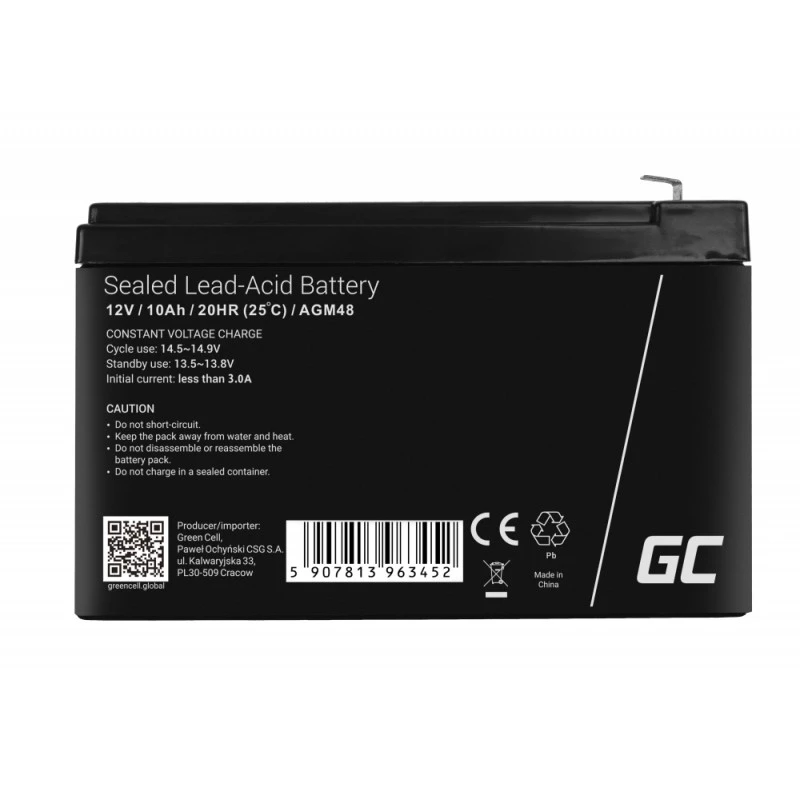 Bateria UPS Green Cell AGM48 chumbo-ácido (VRLA) 12 V 10 Ah