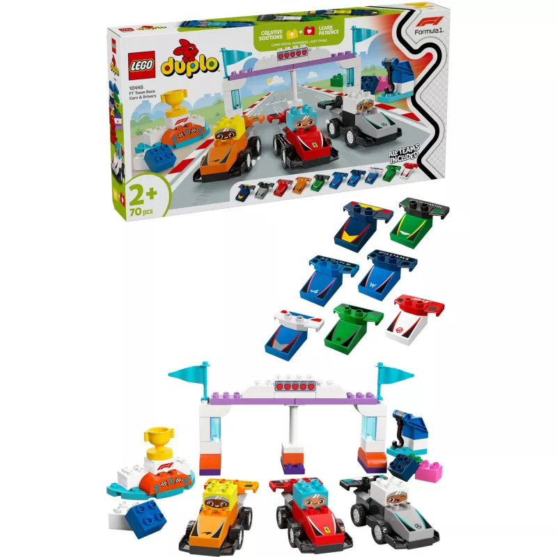 LEGO DUPLO 10445 Carro de corrida e piloto da equipa F1