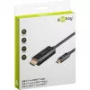 Cabo Goobay USB-C para HDMI 4K a 60 Hz 1 m preto - -ficha> HDMI (75696)