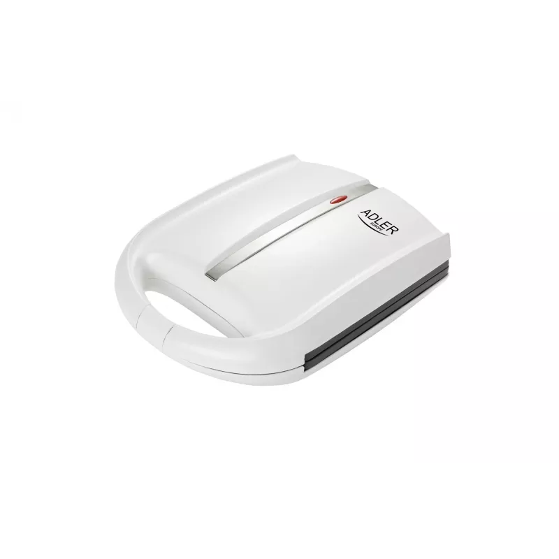 Máquina de waffles Adler AD 3039 — 24 waffles, 1600 W, branco, antiaderente, pegas frias ao toque