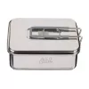Conjunto de cozinha de campismo ESBIT CS1100ST — alumínio e aço inoxidável, 1,1 L, 659 g, preto/prateado