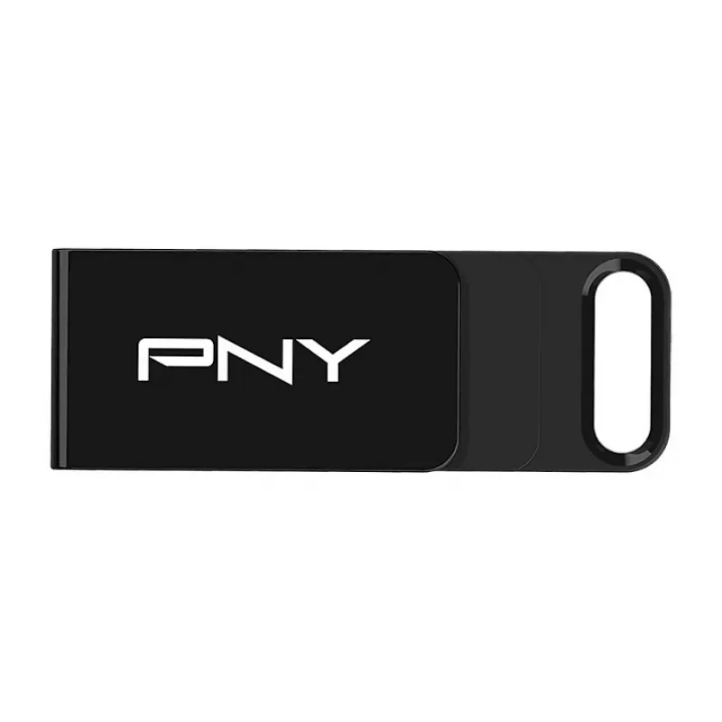 PNY Elite, 64 GB, USB Type-C, 3.2 Gen 1 (3.1 Gen 1), 120 MB/s, Dia, Preto