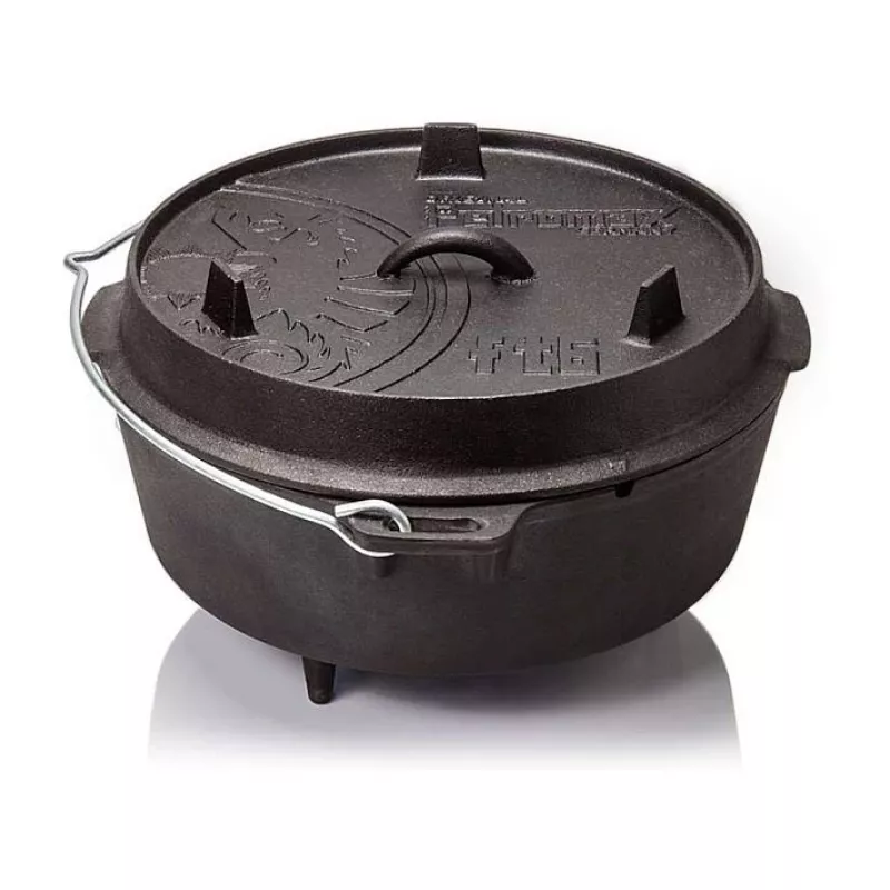 Petromax Panela de fogo ft6 com pés, 5,7 L, ferro fundido, preto