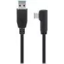 Goobay Cabo USB-C™ para USB A 3.0 90°, preto, 1 m - ficha USB 3.0 (Type-A) > ficha USB-C™ (66501)