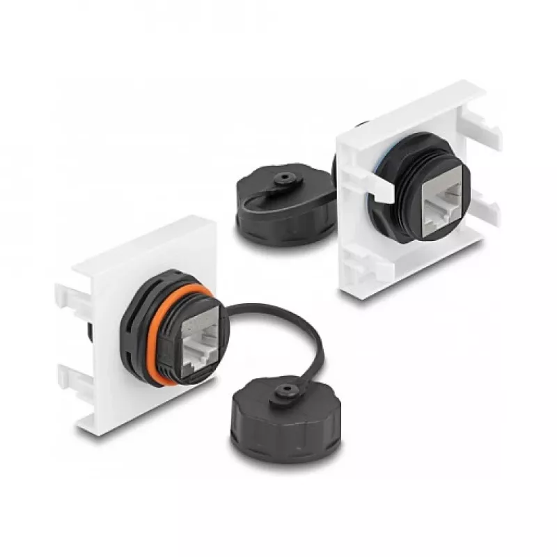 Módulo Easy 45 DeLOCK rede RJ45 Cat.6A 45x45mm 1000 Mbit/s preto