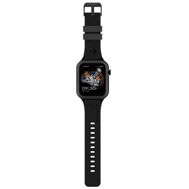 Smartwatch Garett Kids Essa 2 4G preto — relógio infantil com GPS e conectividade 4G