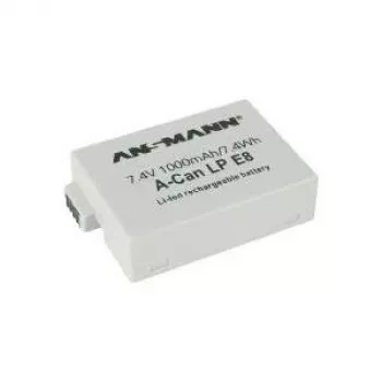 Ansmann A-Can LP-E8 - Bateria de câmara Li-Ion 1000 mAh - para Canon EOS 550, 600, 650, 700, Kiss X4, Kiss X5, Rebel T2i, Rebel T3i, Rebel T4i, Rebel T5i