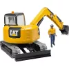 Brudder CAT mini-escavadora com operário