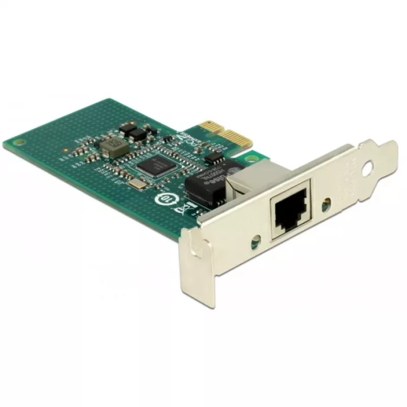 DeLock placa PCI Express > 1 x Gigabit LAN - adaptador de rede - PCIe 2.1 Low-Profile - Gigabit Ethernet