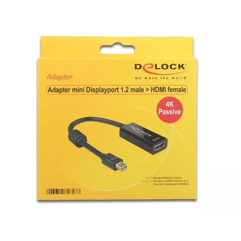 Adaptador de cabo de vídeo DeLOCK 62613 Mini DisplayPort para HDMI