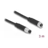 DeLOCK cabo M8 de 4 polos codificação A ficha macho para conector fêmea PUR TPU 3 m