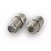 Sbox AD.F-F adaptador de conector F, F fêmea para F fêmea, zinco, prateado