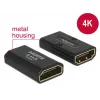 Adaptador DELOCK High Speed HDMI com Ethernet - conector fêmea HDMI-A > conector fêmea HDMI-A 4K Gender Changer preto