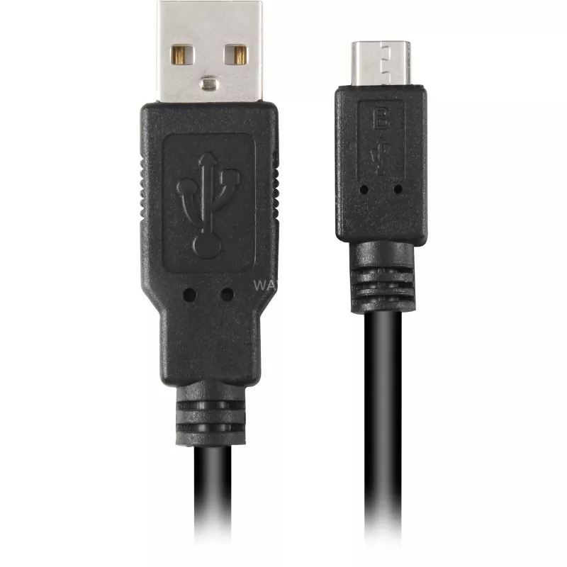 Cabo USB 2.0, ficha USB-A > ficha Micro-USB (preto, 3,0 metros)