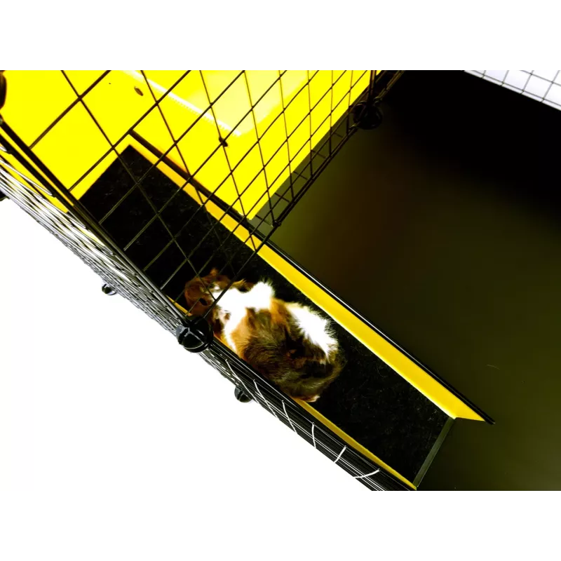 Gaiola modular C&C para pequenos animais de um andar 3x2 com sótão e rampa