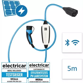Estação de carregamento NRGkick 32A Pure com GSM, GPS e WLAN, cabo de 5 m