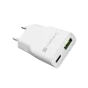 Fonte de alimentação NATEC Ribera NUC-2376 — 1× USB-A, 1× USB-C, saída de 3 A