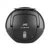 Leitor de CD portátil JVC RD‑E221B — preto, CD/MP3, deck de cassetes, reprodução USB, rádio FM, AUX, funcionamento a pilhas/corrente