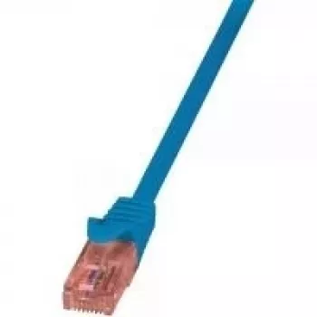 Logilink cabo de rede RJ45 CAT 6 U/UTP [1x ficha RJ45 - 1x ficha RJ45] 2 m azul ignífugo, m (CQ2056U)