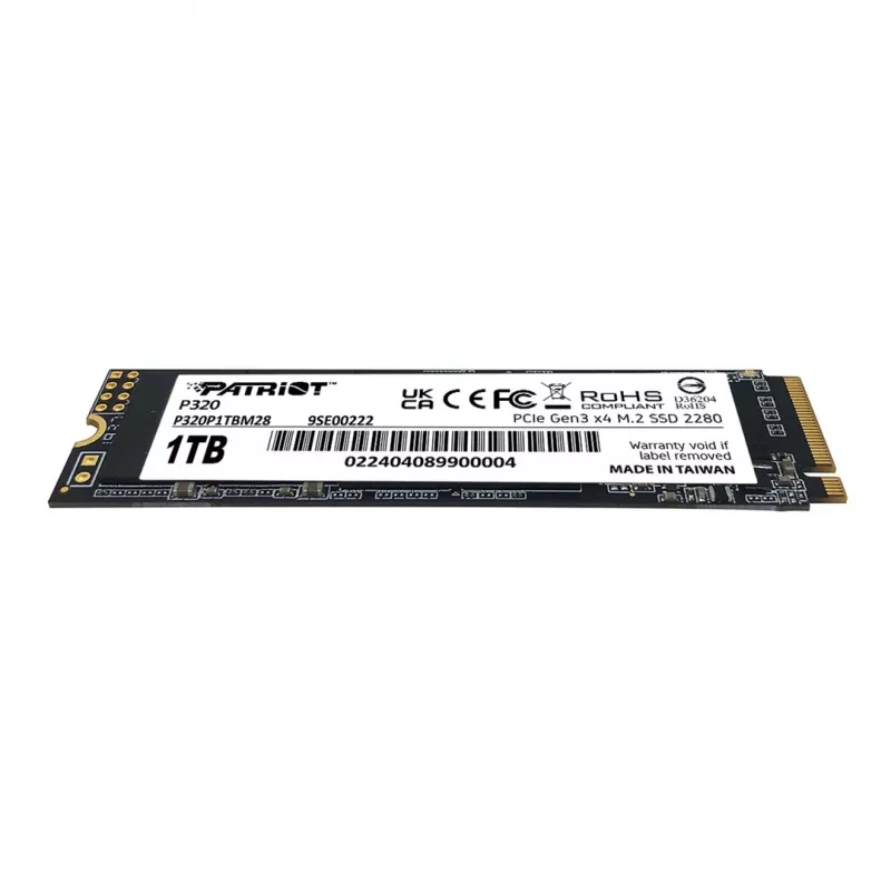 Unidade SSD Patriot Viper P320 M.2 PCIe Gen3x4 512GB 3000MB/s