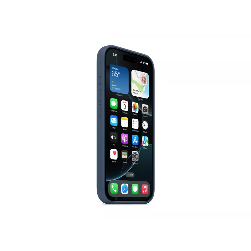 Capa de silicone com MagSafe para iPhone 16 Pro - Denim