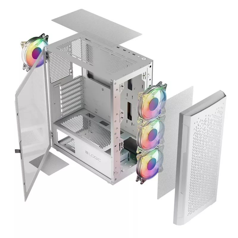 Caixa Logic ARAMIS ARGB MINIDI USB 3.0 branco