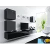 Armário de parede cama meble VIGO 50×50×30 cm, preto/preto brilhante