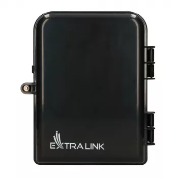 Caixa de fibra ótica Extralink Eliza V2, 16 emendas, preto, span médio