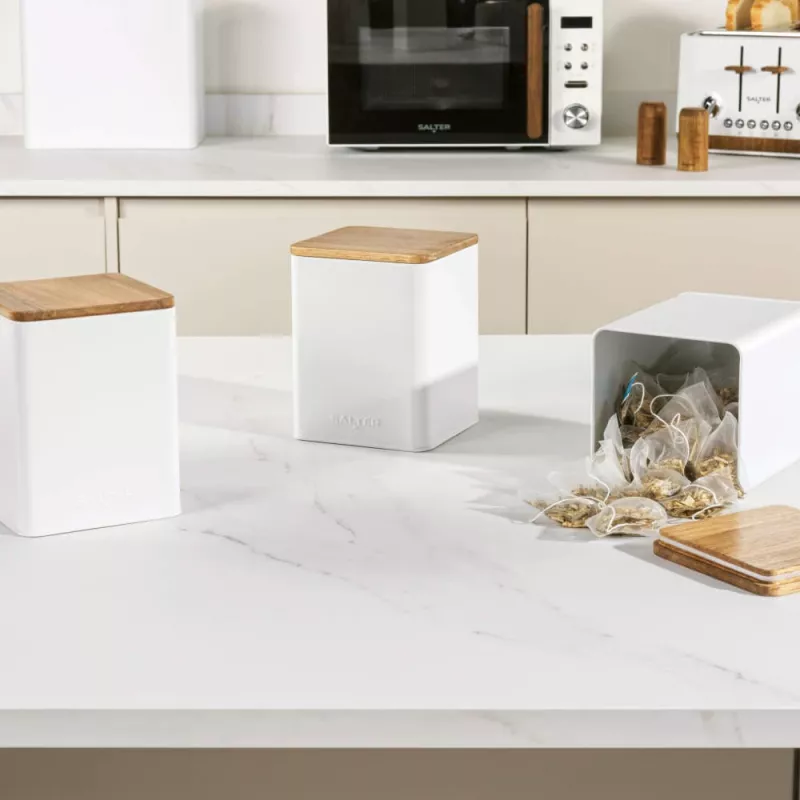 Conjunto de recipientes de conservação Salter BW12898WEU7 branco, 3 peças, recipientes herméticos em vários tamanhos