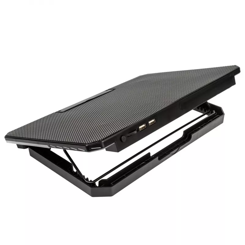 Base de refrigeração para portátil Kolink KL-F500 para 17,3 polegadas (43,9 cm) — 6 ventoinhas, 1900 rpm, USB, preto