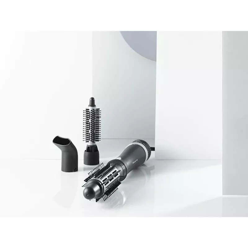 Escova de ar quente Rowenta Express Style CF6320F0 quente preto prateado para todos os comprimentos de cabelo