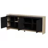 Cómoda Cama PORTO 3D 190x38x77 carvalho/preto